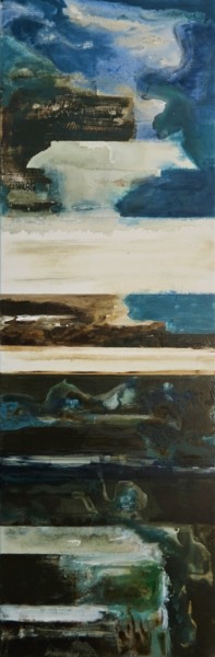Painting titled "Marine II" by Isabelle Langlois, Original Artwork, Acrylic