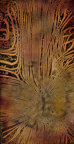 Malerei mit dem Titel "Nausicaa" von Isabelle Mathis, Original-Kunstwerk, Emaille
