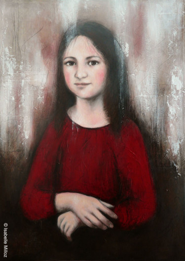 Pintura intitulada "Petite Lisa" por Isabelle Milloz, Obras de arte originais, Acrílico Montado em Armação em madeira