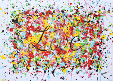Pintura titulada "Mini Love" por Isabelle Pelletane, Obra de arte original, Acrílico