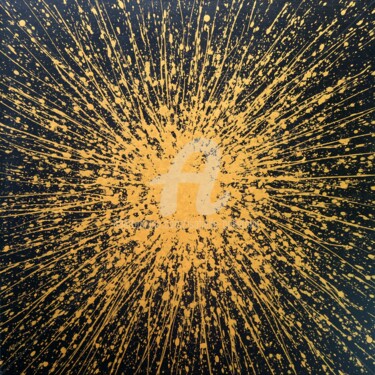 "Gold Star" başlıklı Tablo Isabelle Pelletane tarafından, Orijinal sanat, Akrilik Ahşap Sedye çerçevesi üzerine monte edilmiş