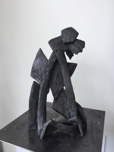 Скульптура под названием "Couple" - Isabelle Scheidt, Подлинное произведение искусства, Терракота