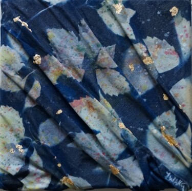 Текстильное искусство под названием "PLISSE" - Isabelle Zwang, Подлинное произведение искусства, Ткань Установлен на Деревян…