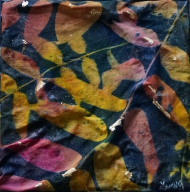 "FEUILLES D'AUTOMNE" başlıklı Tekstil Sanatı Isabelle Zwang tarafından, Orijinal sanat, Kumaş