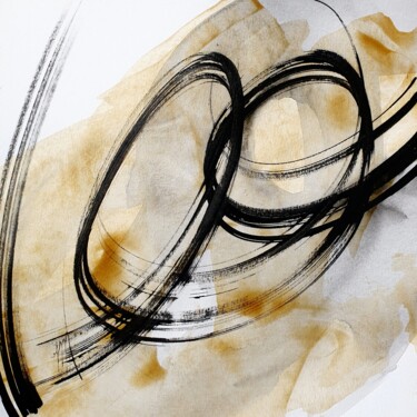 Peinture intitulée "Rock'n roll heart (…" par Isabelle Mignot, Œuvre d'art originale, Encre