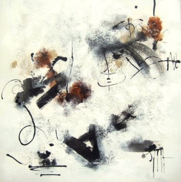 Картина под названием "Soul's vibrations 7" - Isabelle Mignot, Подлинное произведение искусства, Масло