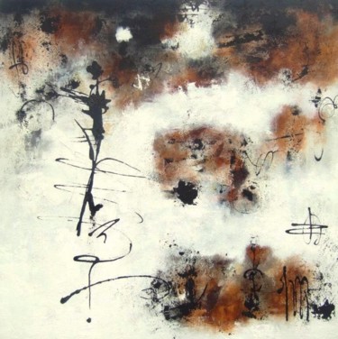 Картина под названием "Soul's vibrations 8" - Isabelle Mignot, Подлинное произведение искусства, Масло