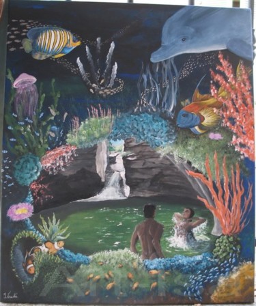 Pittura intitolato "Adam et Eve" da Isabelle Vauche, Opera d'arte originale