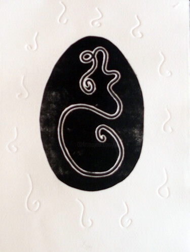 Отпечатки и Гравюры под названием "07) Identite noire…" - Isis Bi M, Подлинное произведение искусства, чеканка