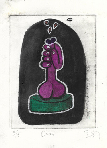 印花与版画 标题为“27) 5/8 Onan” 由Isis Bi M, 原创艺术品, 雕刻