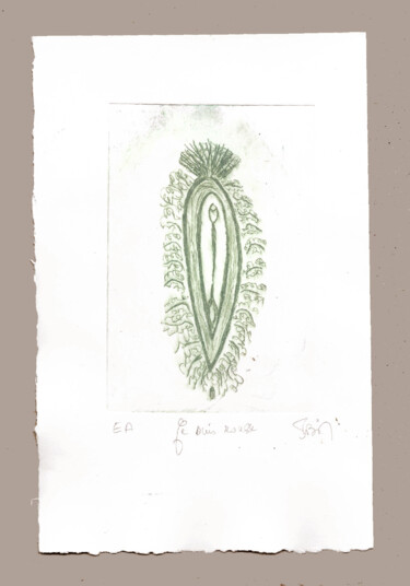 Prenten & gravures getiteld "33/ EA Je suis rous…" door Isis Bi M, Origineel Kunstwerk, Gravure