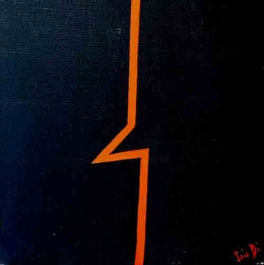 Peinture intitulée "Série noire - 16 -…" par Isis Bi M, Œuvre d'art originale, Huile