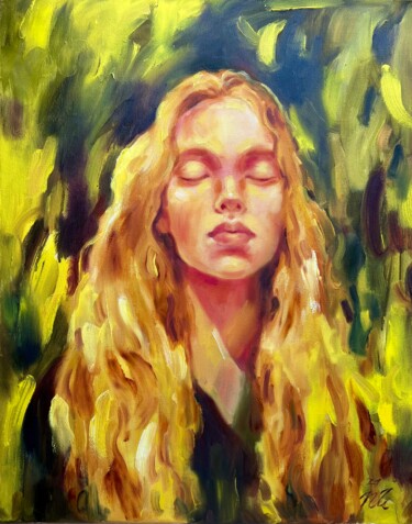 Schilderij getiteld "Portrait of a woman…" door Isolde Pavlovskaya, Origineel Kunstwerk, Olie