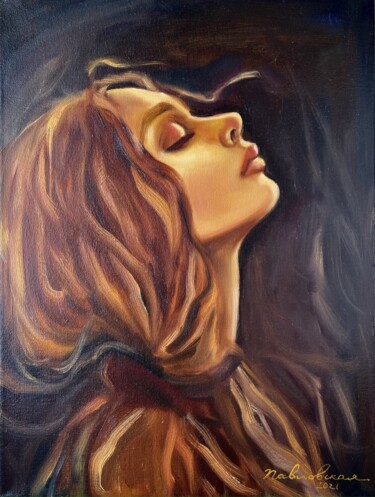 Картина под названием "At sunset" - Isolde Pavlovskaya, Подлинное произведение искусства, Масло
