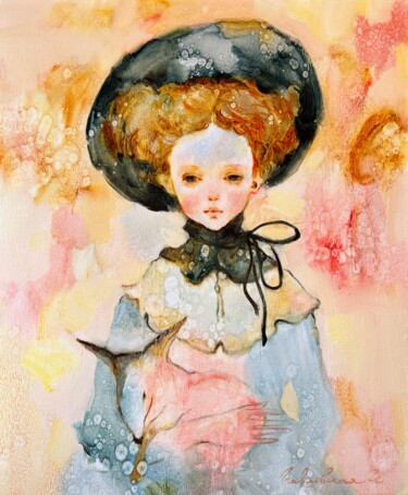 Painting titled "Dear friend" by Isolde Pavlovskaya, Original Artwork, Oil Mounted on Wood Stretcher frame