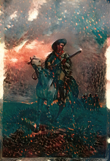 Grafika cyfrowa / sztuka generowana cyfrowo zatytułowany „Cowboy” autorstwa Isra, Oryginalna praca, Fotografia cyfrowa