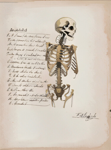 "Drawing Of A Skelet…" başlıklı Dijital Sanat Isra tarafından, Orijinal sanat, Fotoşoplu fotoğrafçılık