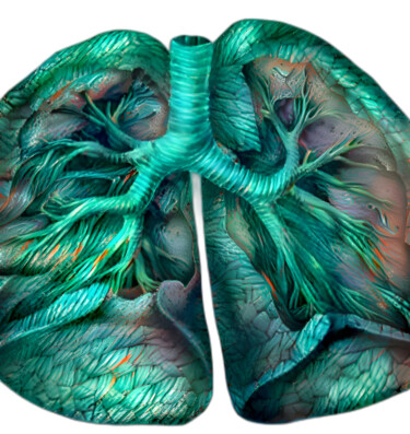 Digital Arts titled "Colored Lungs" by Isra, Original Artwork, Manipulated Photography