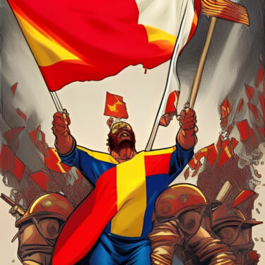 "The Spanish Hero" başlıklı Dijital Sanat Isra tarafından, Orijinal sanat, AI tarafından oluşturulan görüntü