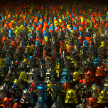Arts numériques intitulée "Multicoloredx" par Isra, Œuvre d'art originale, Image générée par l'IA