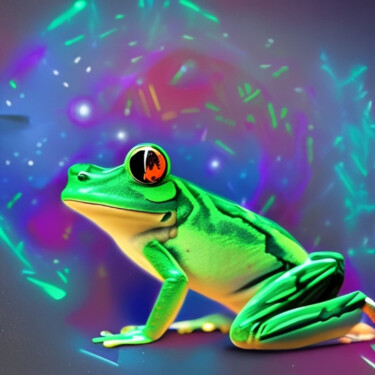 Artes digitais intitulada "Space Frog" por Isra, Obras de arte originais, Fotografia digital