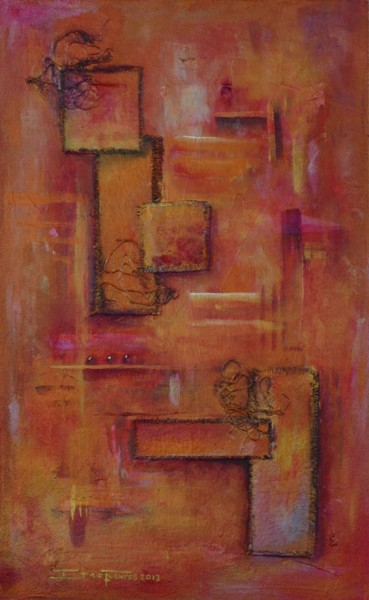 Peinture intitulée "Corteza de Marte" par Italo Fuentes, Œuvre d'art originale, Huile