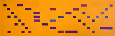 Malarstwo zatytułowany „partitura grafica 13” autorstwa Italo Somma, Oryginalna praca, Akryl Zamontowany na Drewniana rama n…