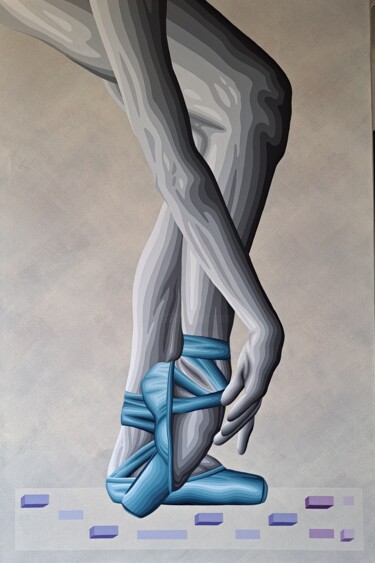 Pintura titulada "bailando sobre part…" por Italo Somma, Obra de arte original, Acrílico Montado en Bastidor de camilla de m…