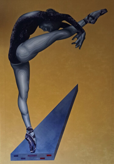 Painting titled "glissando en FA-FA…" by Italo Somma, Original Artwork, Acrylic Mounted on Wood Stretcher frame