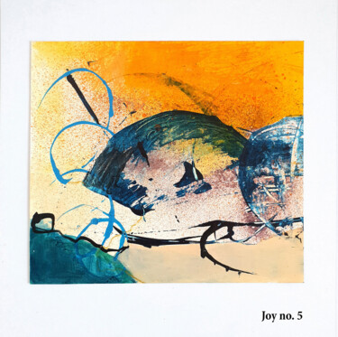 Painting titled "Joy no. 5" by Iulia Paun, Original Artwork, Acrylic Mounted on Cardboard