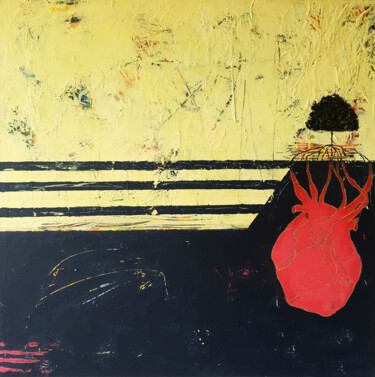 Картина под названием "There is life" - Iulia Paun, Подлинное произведение искусства, Акрил Установлен на Деревянная рама дл…