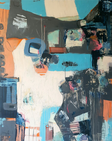 Картина под названием "Rise above thoughts" - Iulia Paun, Подлинное произведение искусства, Акрил Установлен на Деревянная р…