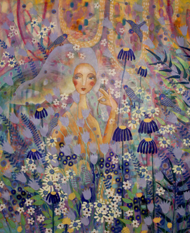 Schilderij getiteld ""Пробуждение"" door Iuliia Potashova, Origineel Kunstwerk, Acryl