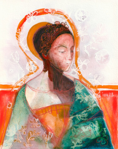 Malerei mit dem Titel "Printemps" von Tatiana Ivchenkova, Original-Kunstwerk, Aquarell