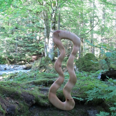 Скульптура под названием "HARMONIC" - Ivan Fabani, Подлинное произведение искусства, Дерево