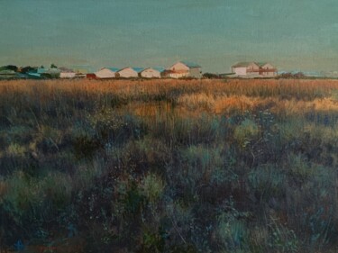 Ζωγραφική με τίτλο "Dawn in the field" από Ivan Ormanzhi, Αυθεντικά έργα τέχνης, Λάδι