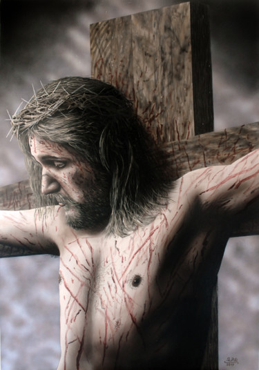 Pintura intitulada "Christ's passion" por Ivan Pili, Obras de arte originais, Óleo