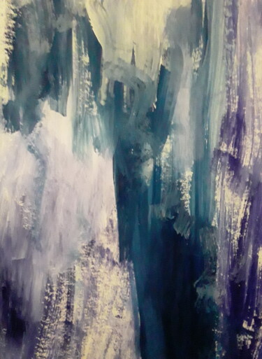 Рисунок под названием "Зимняя лазурь" - Иван Скрипель, Подлинное произведение искусства, Гуашь