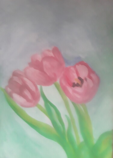 Painting titled "Spring bliss" by Ivan Skripel, Original Artwork, Gouache