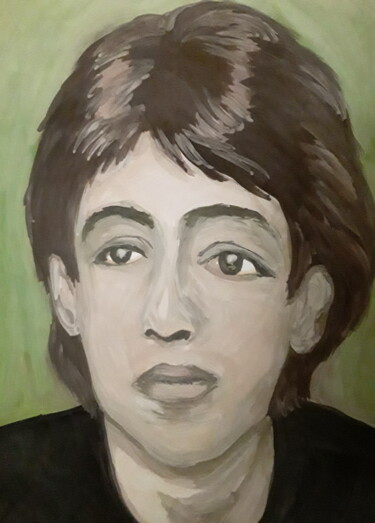 Painting titled "Paul maccartney" by Ivan Skripel, Original Artwork, Gouache