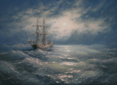Картина под названием "Fifth ocean" - Ivanenko, Подлинное произведение искусства, Масло