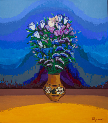 Painting titled "Flowers for the onl…" by Ivan Klymenko, Original Artwork, Oil