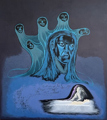 Картина под названием "Astral | Sudden mee…" - Ivan Klymenko, Подлинное произведение искусства, Масло