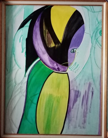 Painting titled "Le premier des cher…" by Ivann Deweare Lindor, Original Artwork, Acrylic Mounted on Wood Stretcher frame