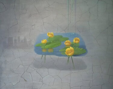 Peinture intitulée "Озеро" par Diana Nagornaia, Œuvre d'art originale, Huile