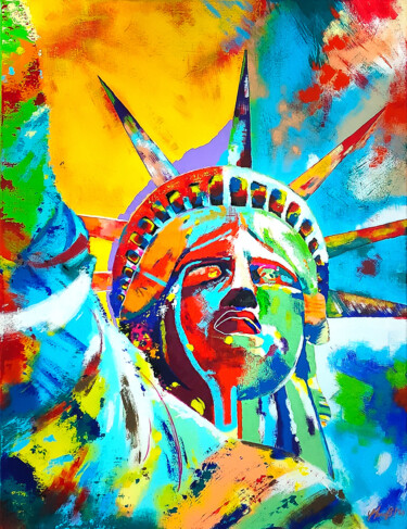 Pittura intitolato "Liberty" da Ivanna Manzur, Opera d'arte originale, Acrilico