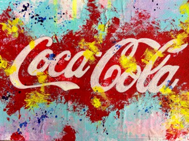 Painting titled "Coca cola" by Ivanna Manzur, Original Artwork, Acrylic