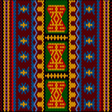 Цифровое искусство под названием "Ethnic ornament  in…" - Ihor Ivanov, Подлинное произведение искусства, Цифровая живопись