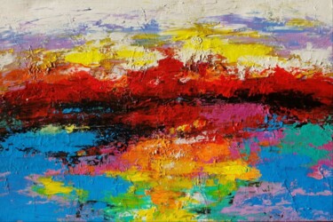 Картина под названием "Landscape Painting…" - Iveta Zaharova (Kārkla), Подлинное произведение искусства, Акрил