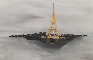 Pittura intitolato "LARGE Cityscape Par…" da Iveta Zaharova (Kārkla), Opera d'arte originale, Acrilico